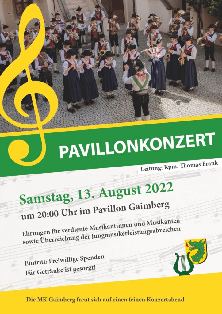 Plakat Pavillonkonzert 2022